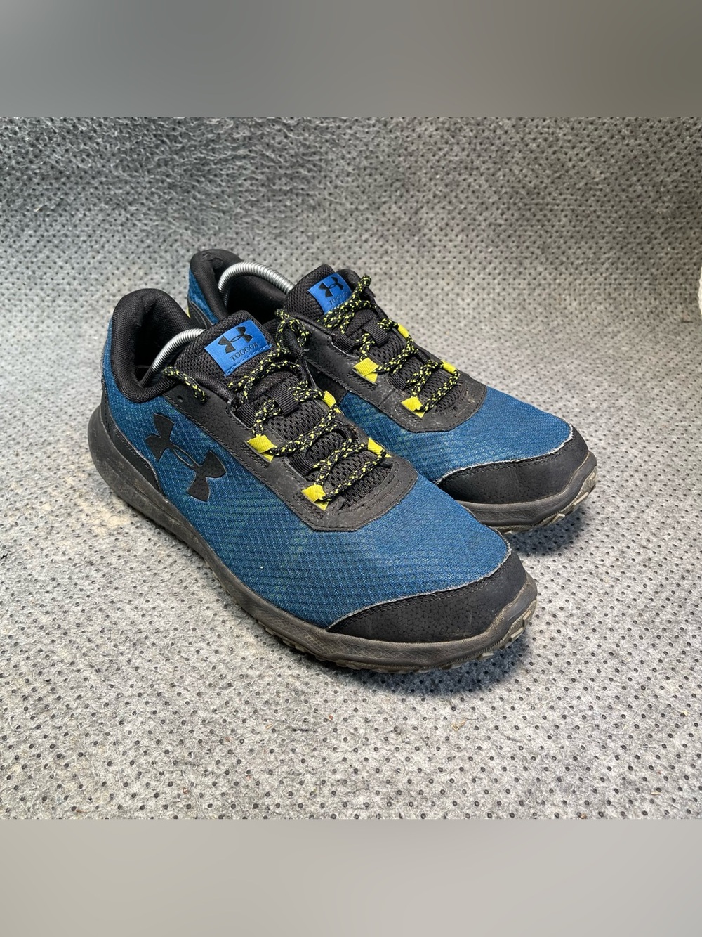 Under Armour Toccoa Trail Blue Black Shoes Size 12 Men’s - Picture 4 of 11